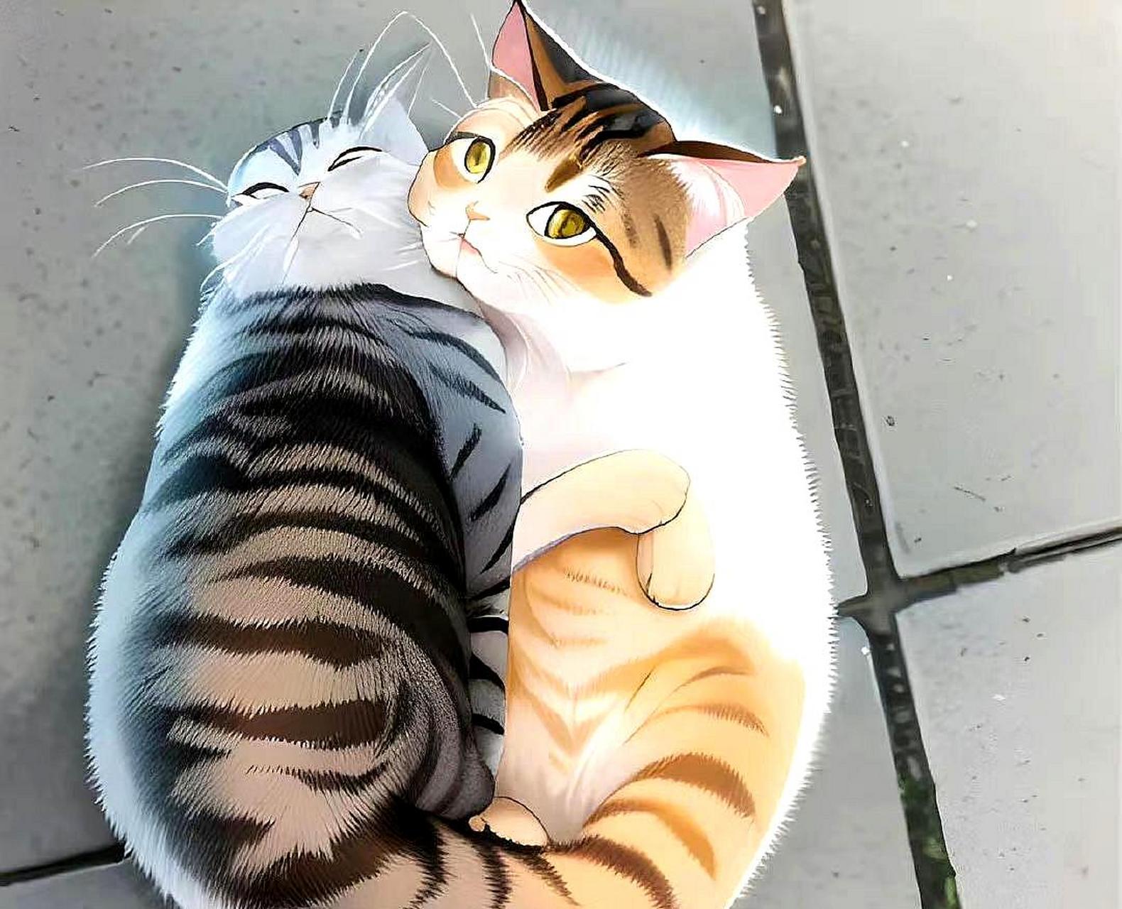 我变胖了,就像两只猫一样,连人工智能也认可.