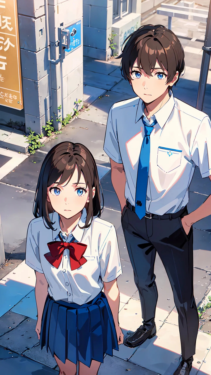 用12幅画讲一个故事#ai绘画 #二次元 #老男孩烟嗓版 #新海诚 #壁纸1