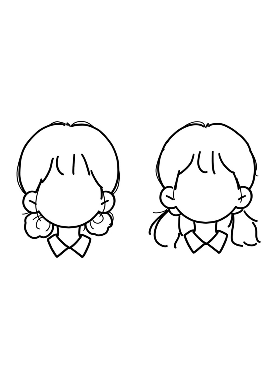 双马尾女生发型