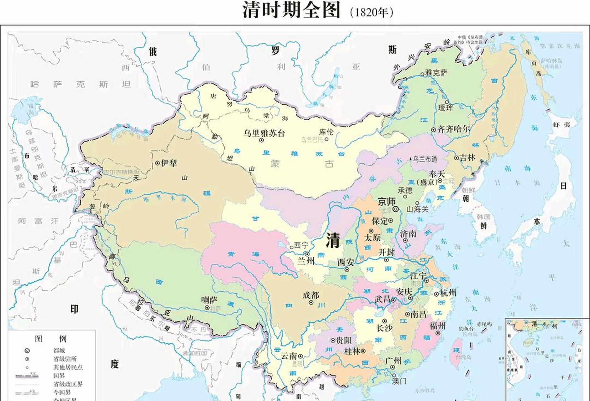 百家号星火计划 清朝地图与地形图.