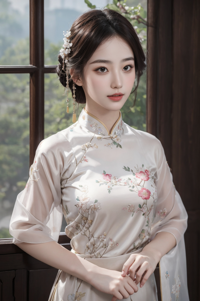 倾国倾城的美女,月光为之驻足,星辰为之低眉.