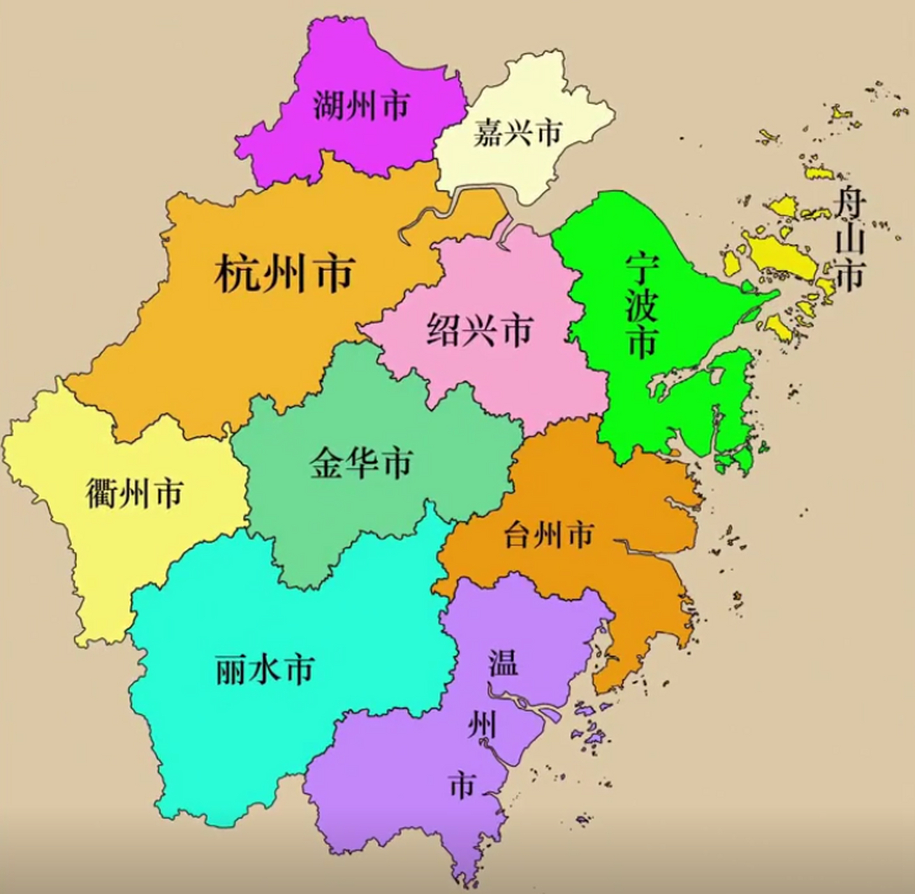 江浙皖地图放大图片