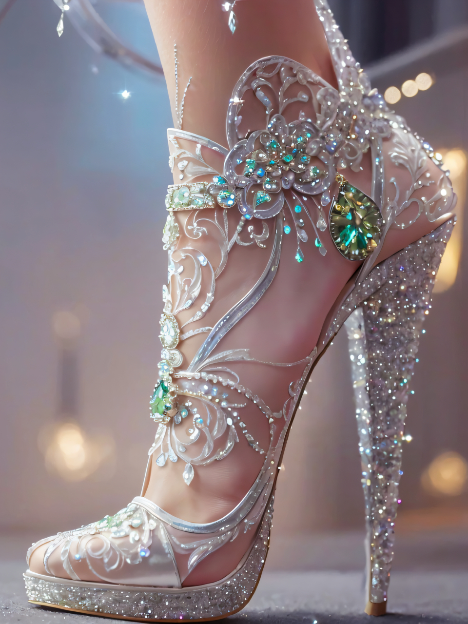 水晶鞋#水晶高跟鞋