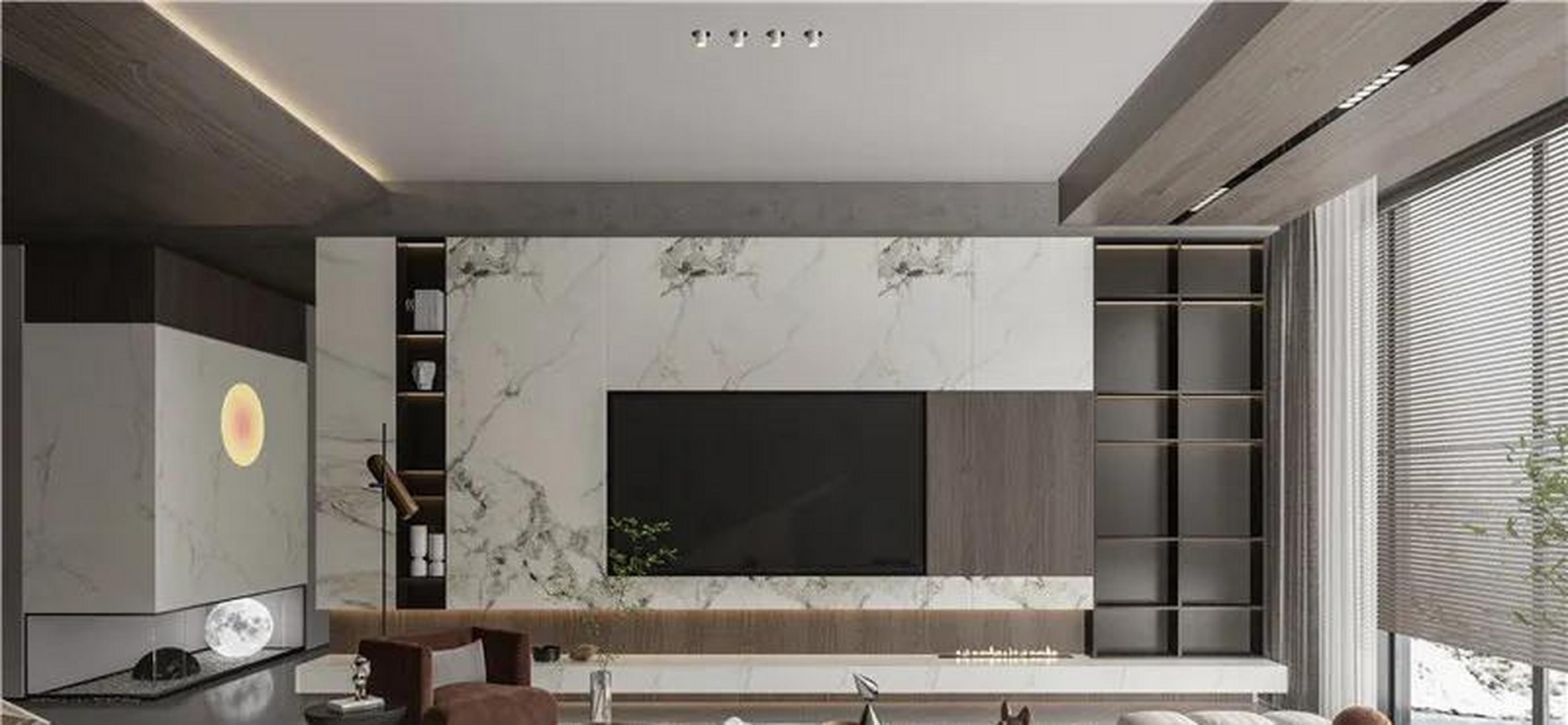 超高颜值岩板背景墙,分分钟甩邻居家几条街 大家好,我是yiyi[鼓掌]