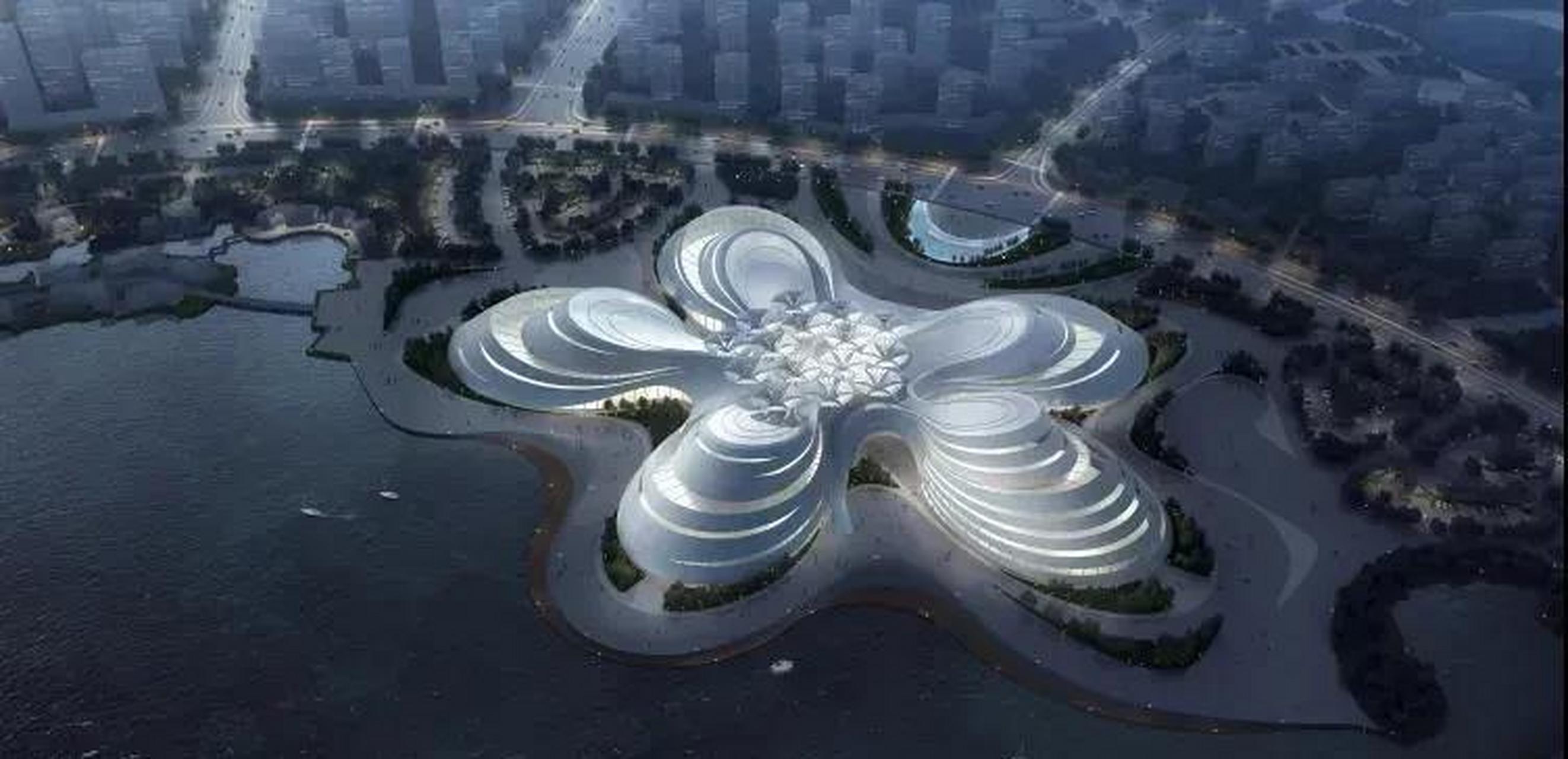 路过邢东新区,看到一个长相奇怪的建筑物,无人机飞了一圈,打听了一下