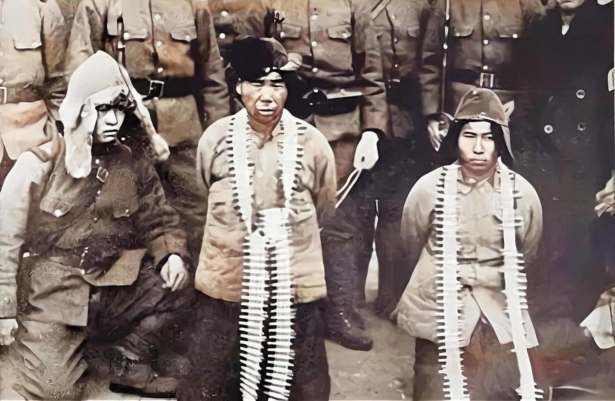 1932年,东北抗联义勇军被日本人枪杀.