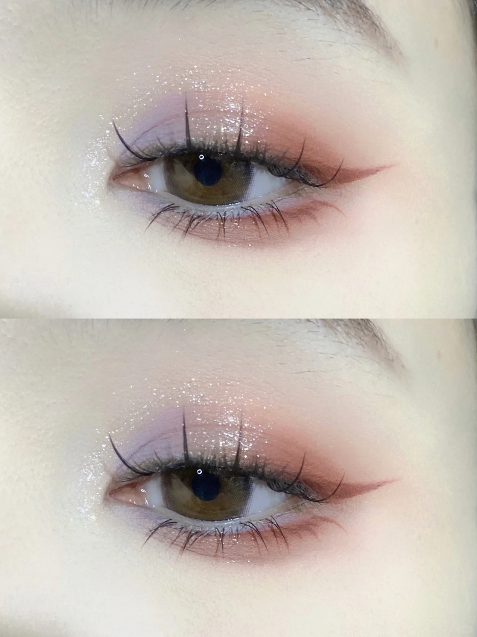 乌托邦眼影油画配色紫7015红棕渐变眼妆 今天是个油画感觉的配色