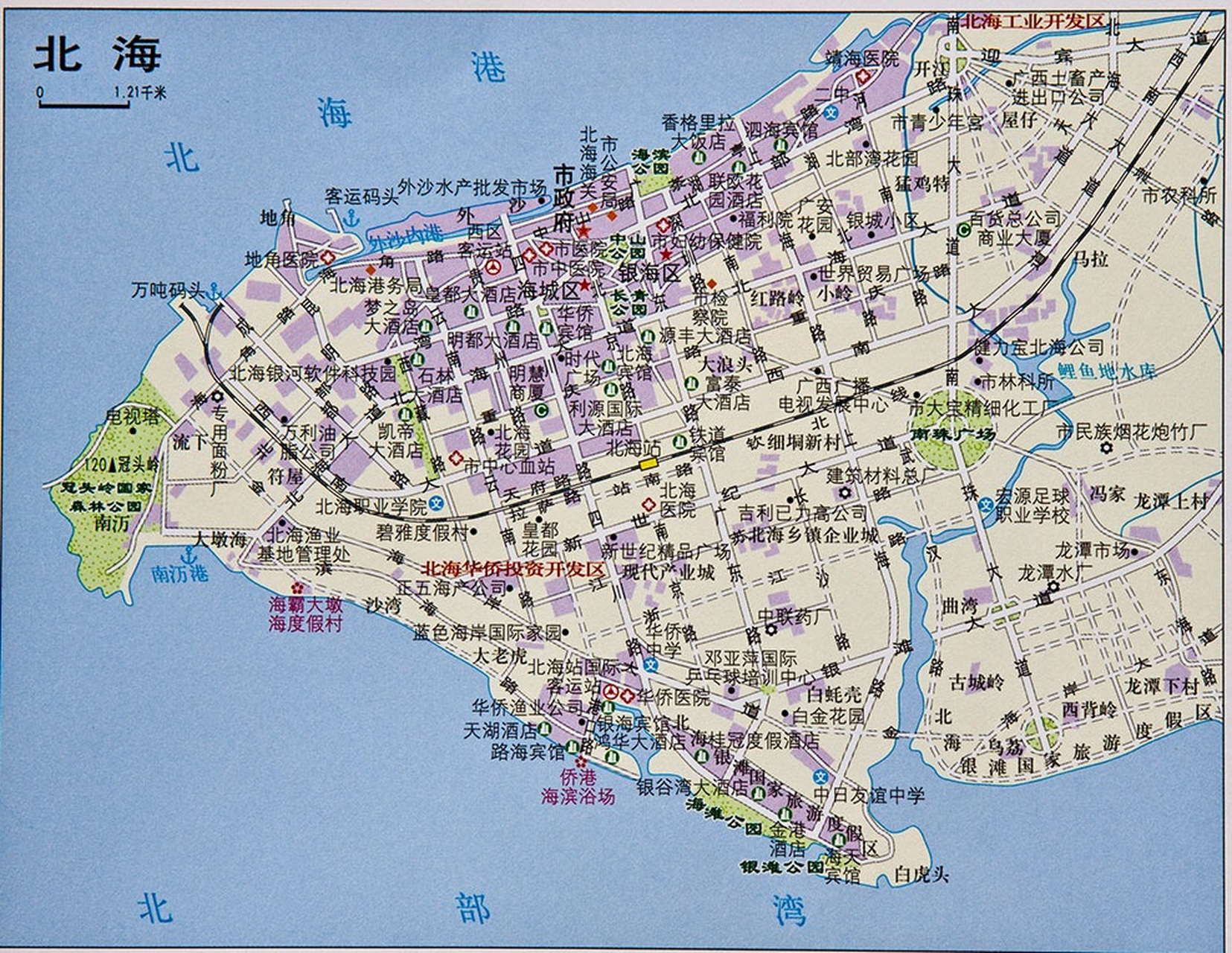 北海市市区地图