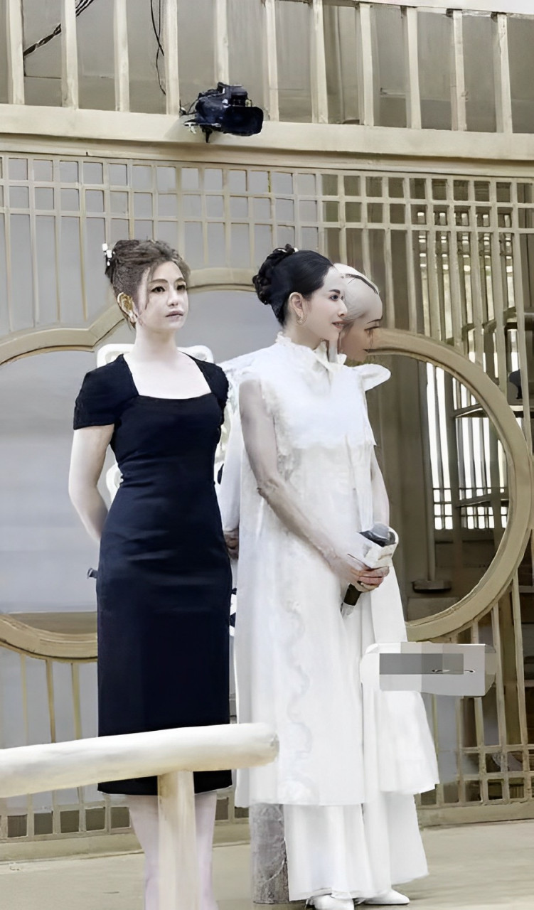 40岁的陈妍希和56岁的李若彤同框,两代小龙女各有各的美,一个青春甜美