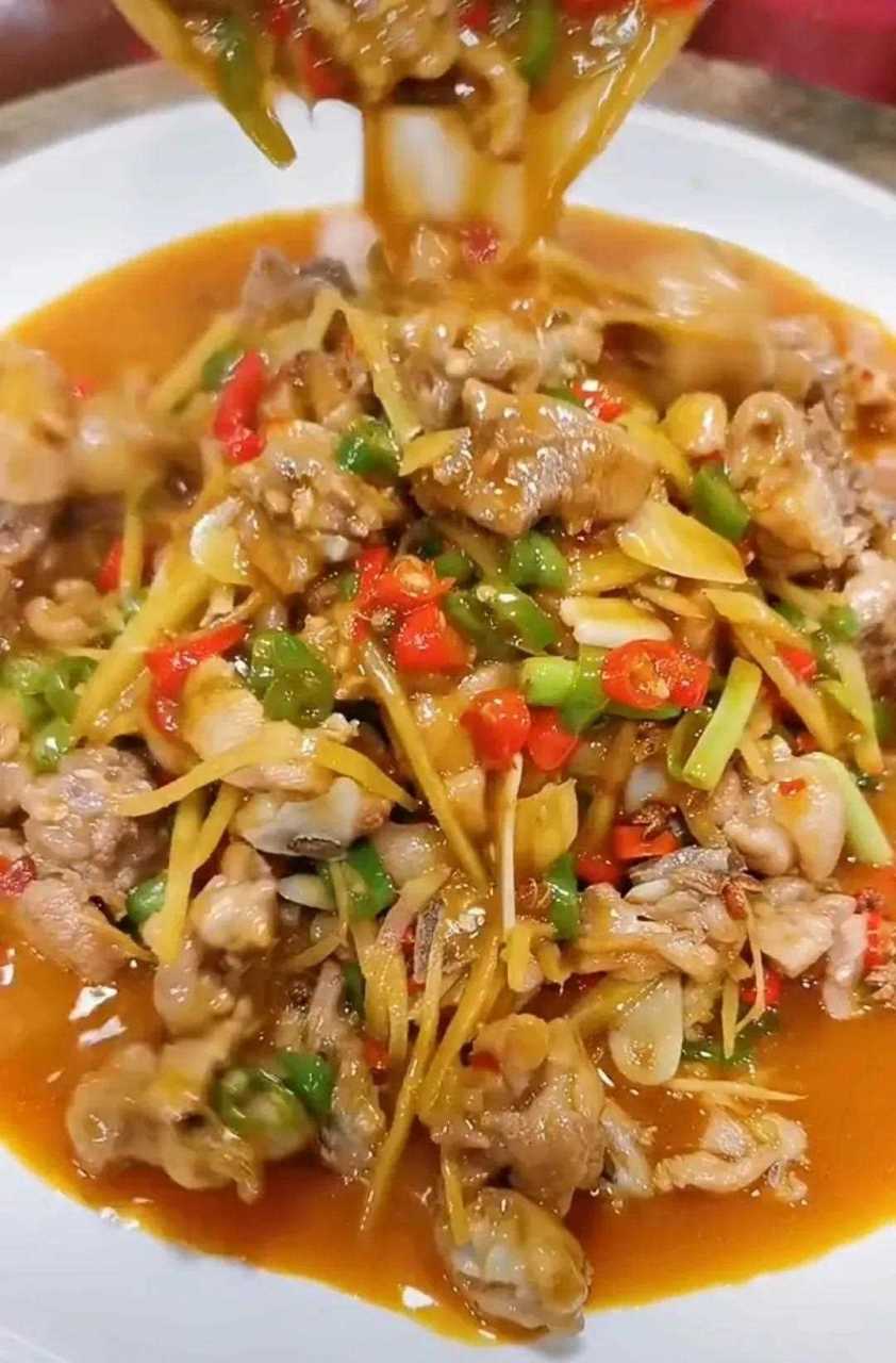 美食篇——子姜鲜椒鸡[没眼看] 你看了我的菜谱,就会发现,鸡肉还可以