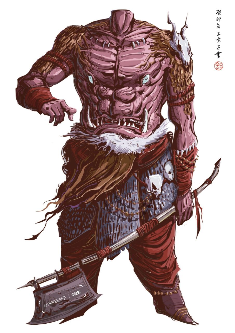 战神刑天,曾与第三任天帝,少昊争夺帝位,被暗算斩下头颅后依然不倒