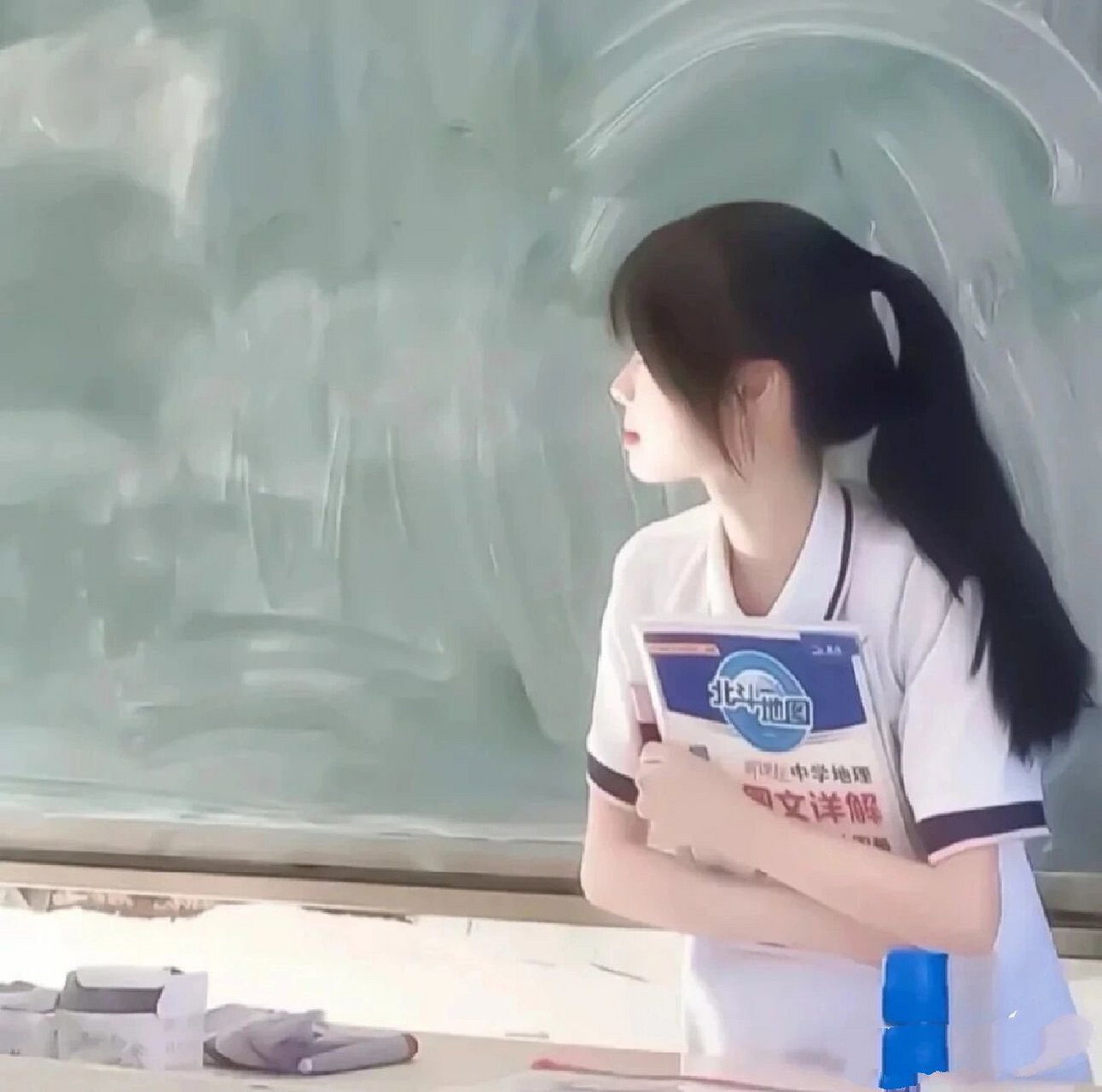 高马尾,校园风头像
