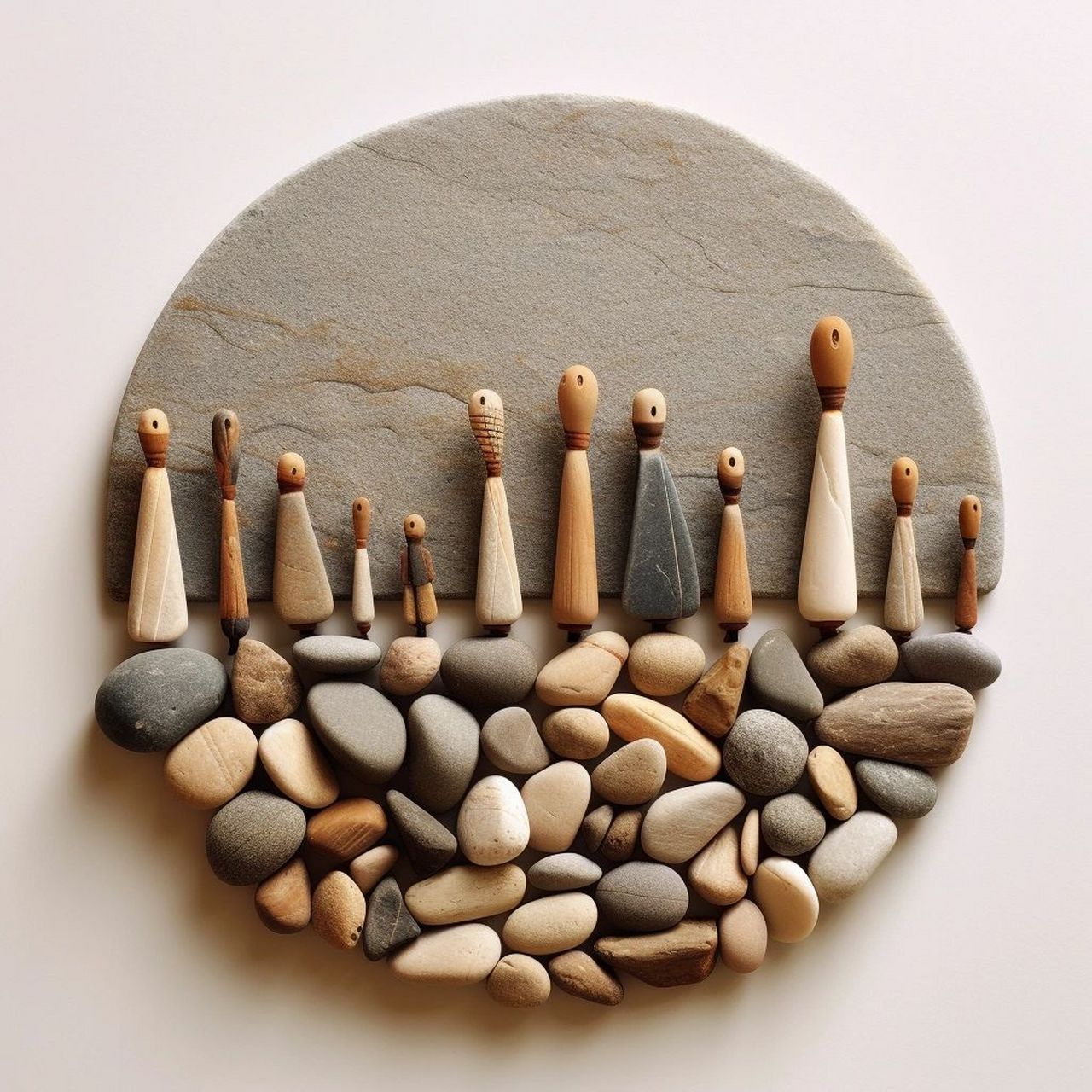 街边石子,摆成高端艺术品!生活处处都有艺术,你是发现的那个人吗?