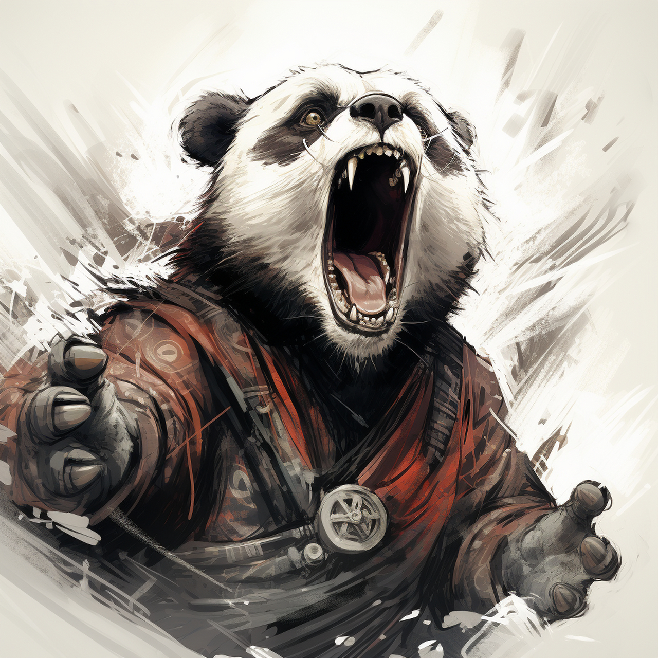 金秋图文动态创作节# 咆哮的熊猫