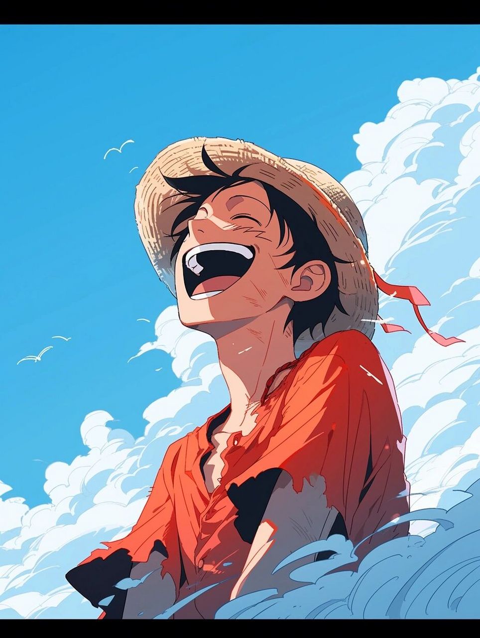 是要成为海贼王的男人  这是找到 one piece 了,笑得这么灿烂