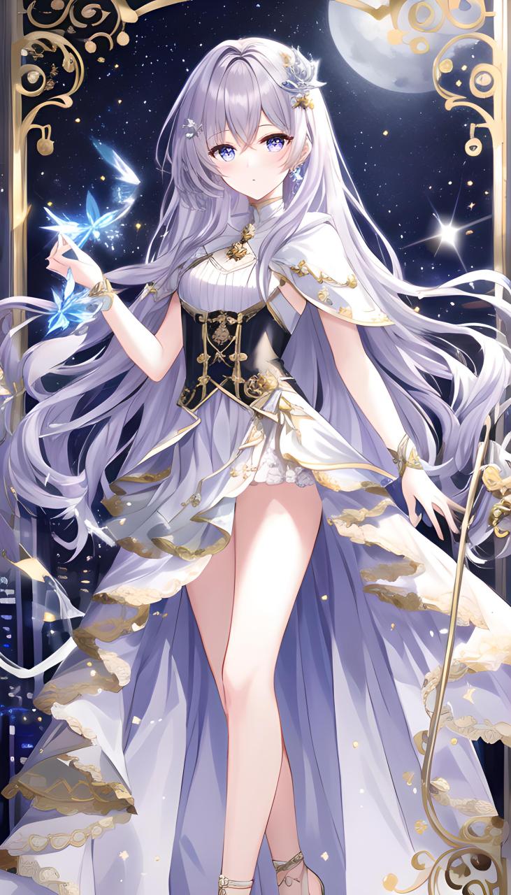 当魔法与少女相遇,便创造了一幅美丽而神秘的画面.