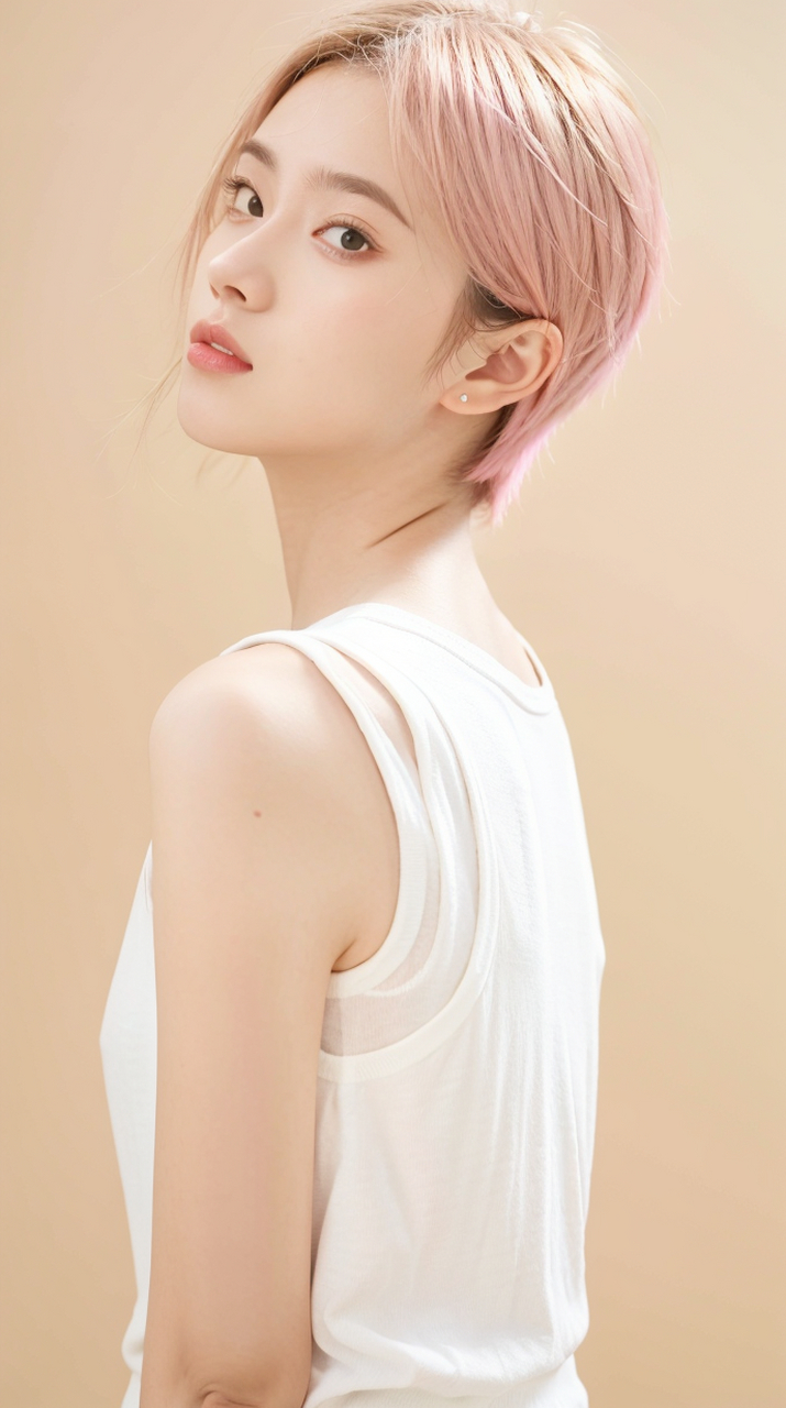 高冷女神性感写真,极品美少女养眼高清壁纸,染头发的女生#美女# #清纯