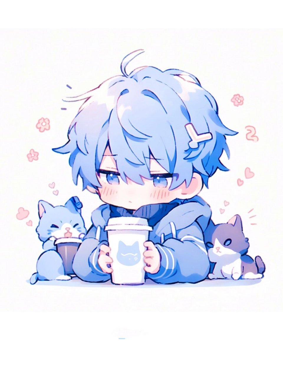 q版蓝色系|为啥喝了咖啡还是好困叻