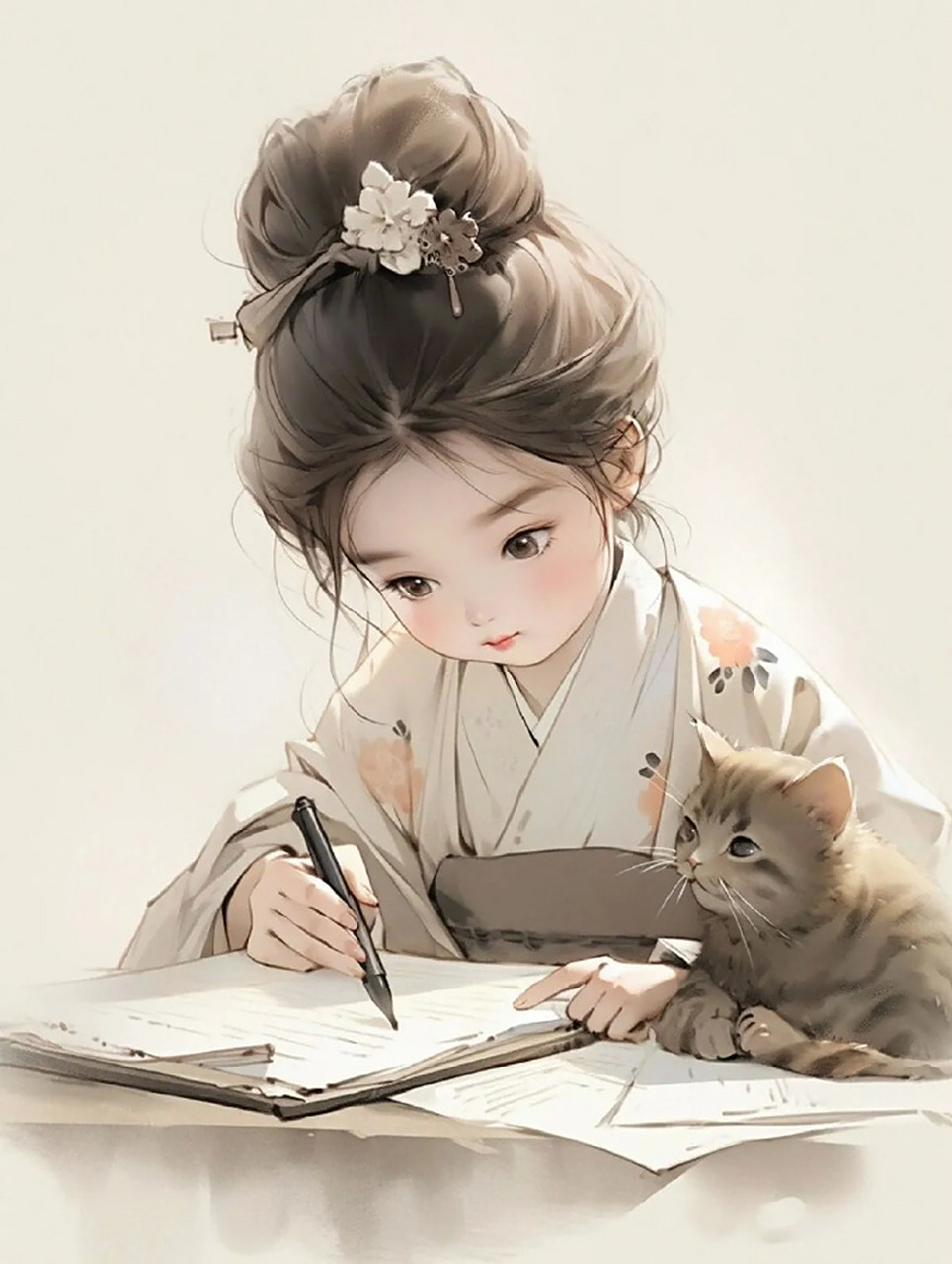 q版古风可爱小画家头像 676767