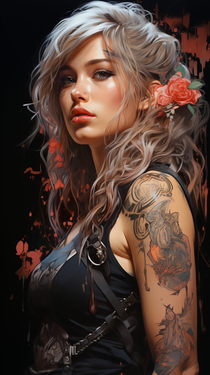 手机壁纸# #赛博朋克# #帅气小姐姐# #美女#  无畏挑战铸辉煌,魅力