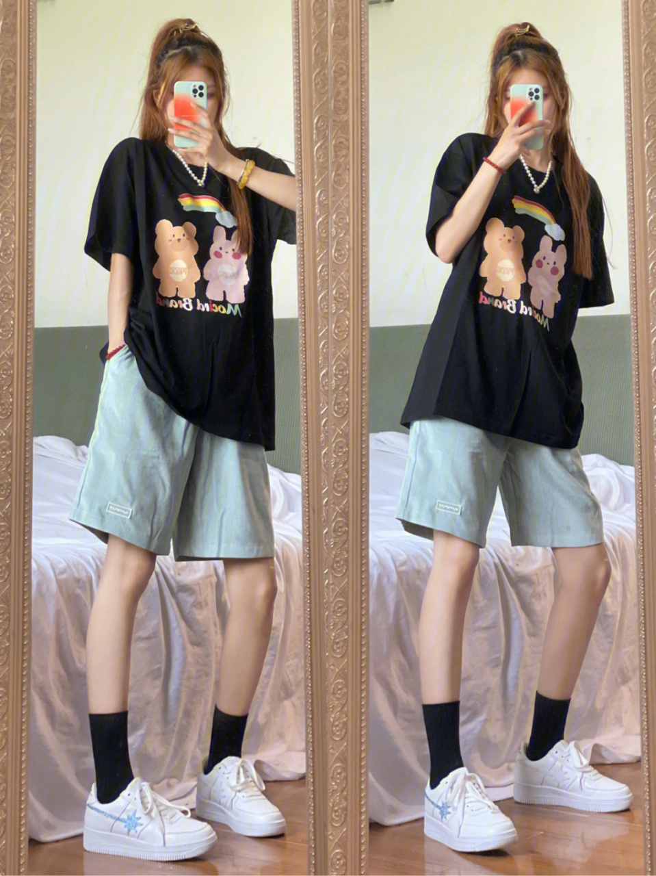 夏日森系穿搭#  look1 短袖:eruptionlab 裤子:qwer潮流中心 *短械哪