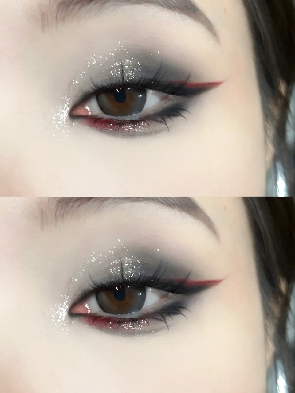 黑天鹅高冷厌世黑红配色小烟熏眼妆 厌世黑天鹅眼妆～ 黑色大范围晕染