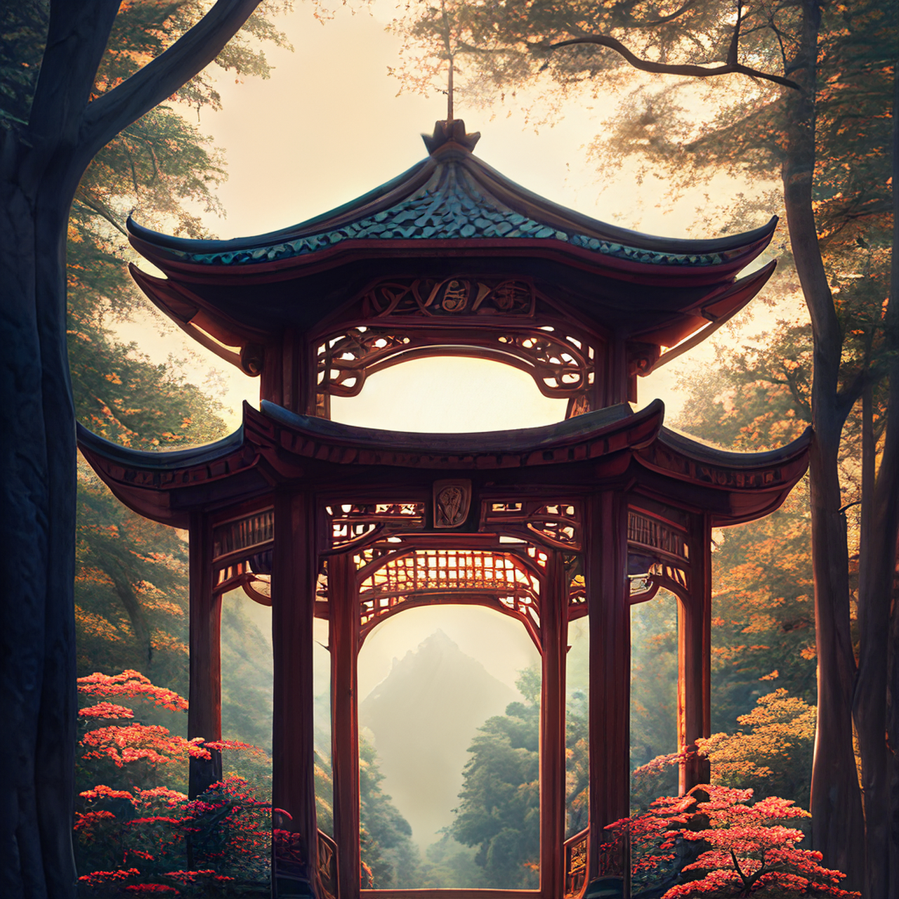 百度ai绘图黑科技#壁纸,微视图,古风绘画,中国风,描绘古诗词,古典美.