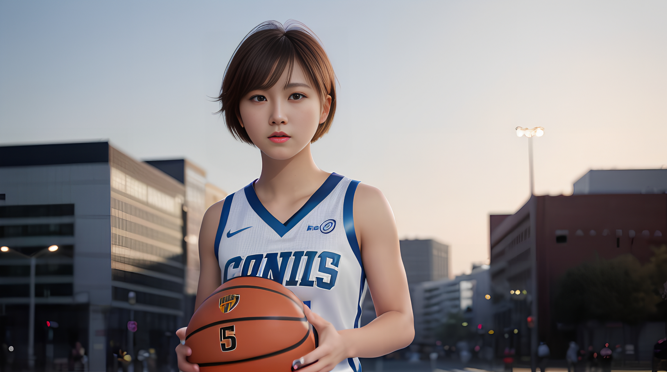 ai绘画-热爱打篮球的短发女生(2)#ai# #ai绘画