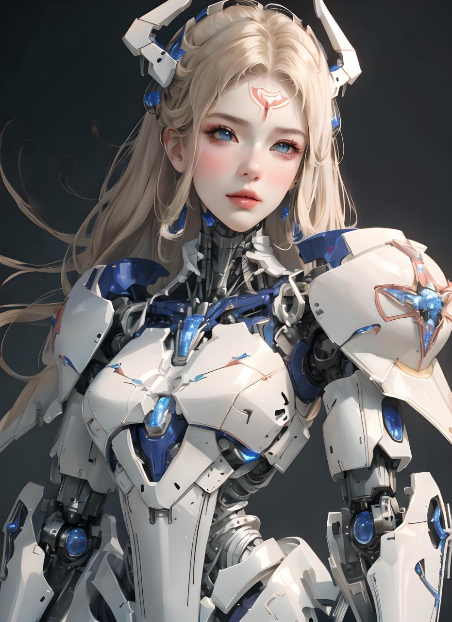 动漫壁纸--机甲风系列(8) 二次元国漫风下英姿飒爽的金发机甲美女