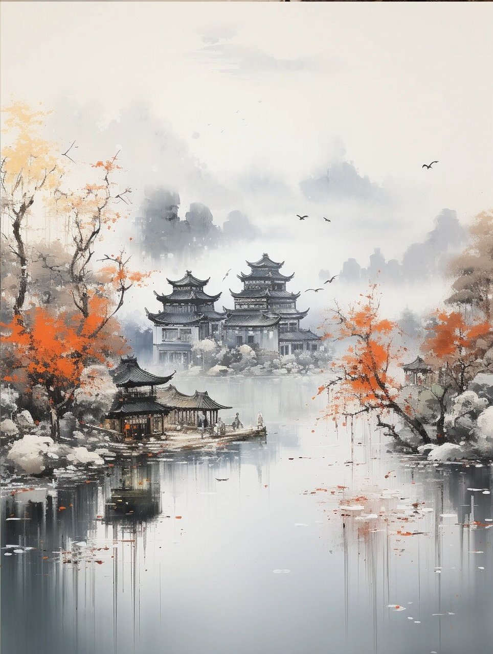 治愈系插画|烟雨江南  "江南,那是一处充满诗意的地方,风景如画,令人