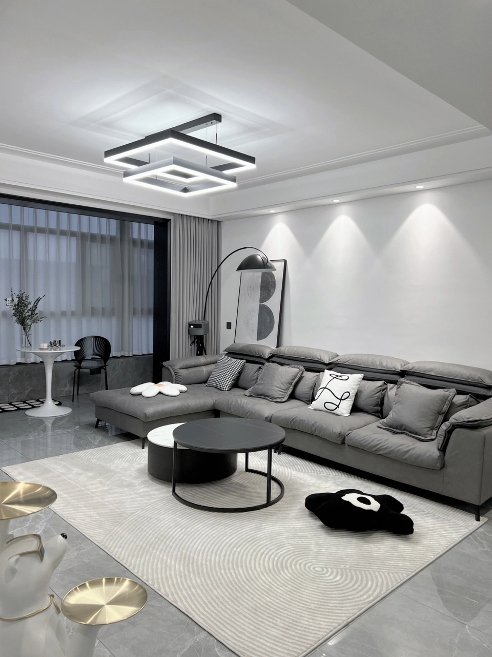 客厅吊顶分享|双眼皮吊顶详细尺寸   现在的房子层高都不高,做复杂的