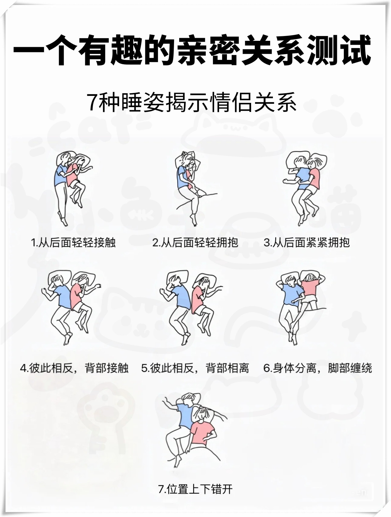 睡姿揭示情侣关系,你们是哪一种