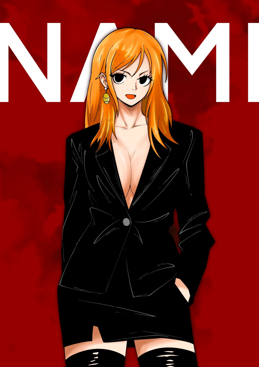 画一个西装系列草帽海贼团