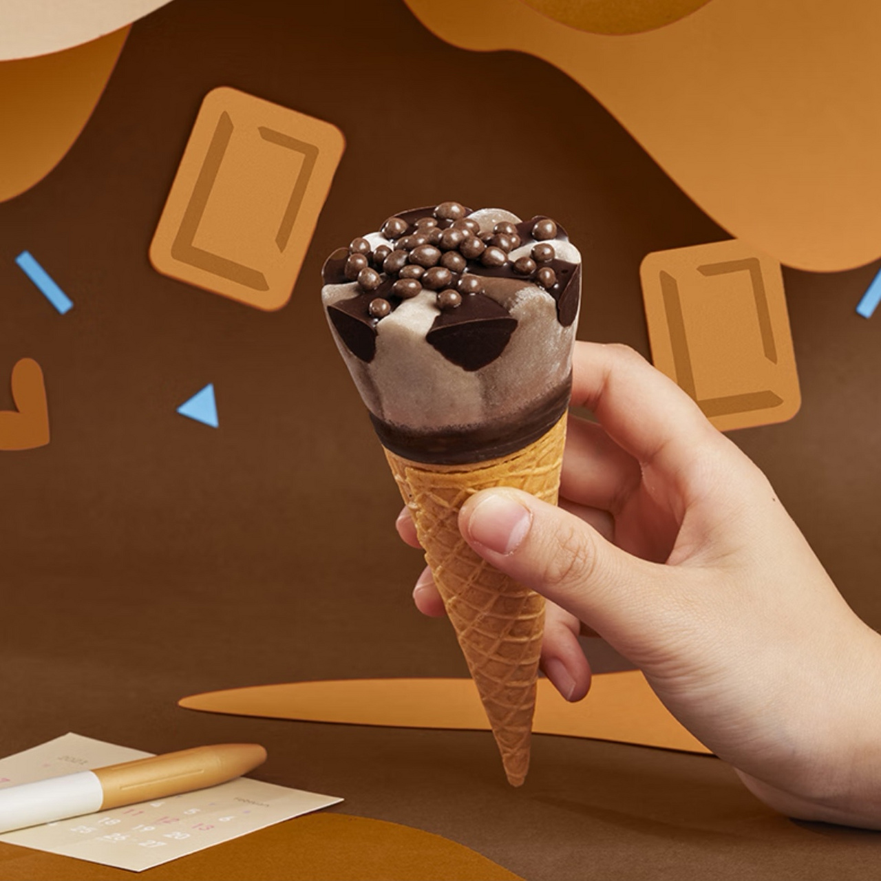 可爱多和路雪 甜筒非常巧克力口味冰淇淋   90这款可爱多和路雪甜筒