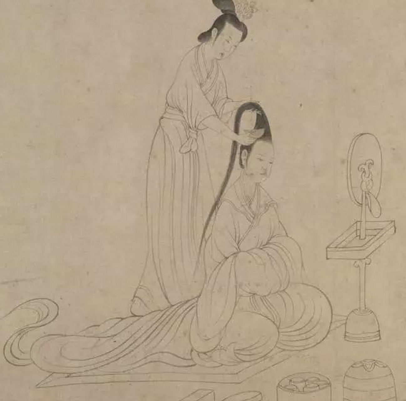 东晋顾恺之的传世之作《女史箴图》是当今存世最早的中国绢画,12段,此