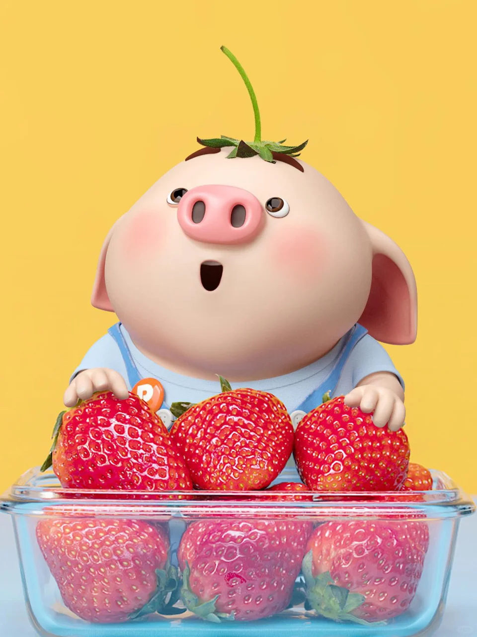 壁纸|2019猪年开运福气手机壁纸|超可爱元气小猪 超级可爱的手机壁纸