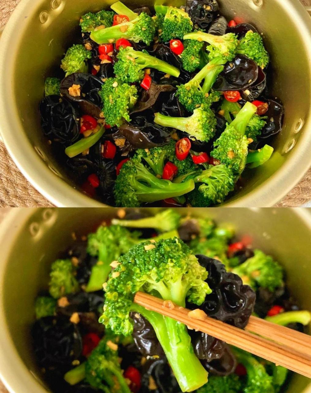 凉拌木耳西蓝花06好吃又低脂的凉拌菜99 凉拌西蓝花木耳绝绝子