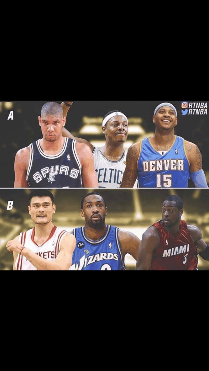 gif创作人# #邓肯皮尔斯安东尼vs姚明阿里纳斯韦德,哪队赢?