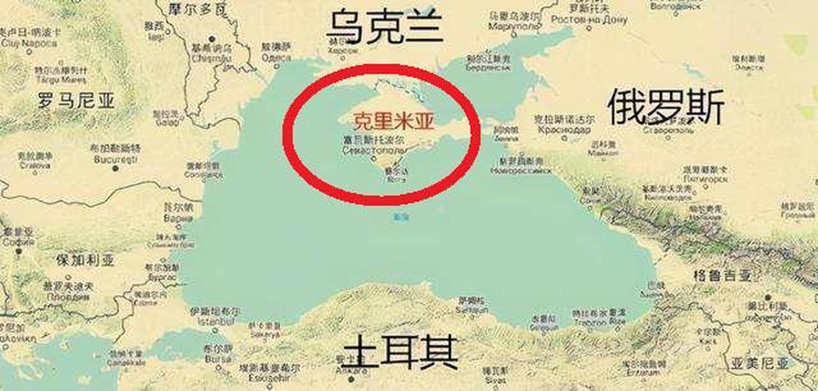 克里米亚中文地图图片