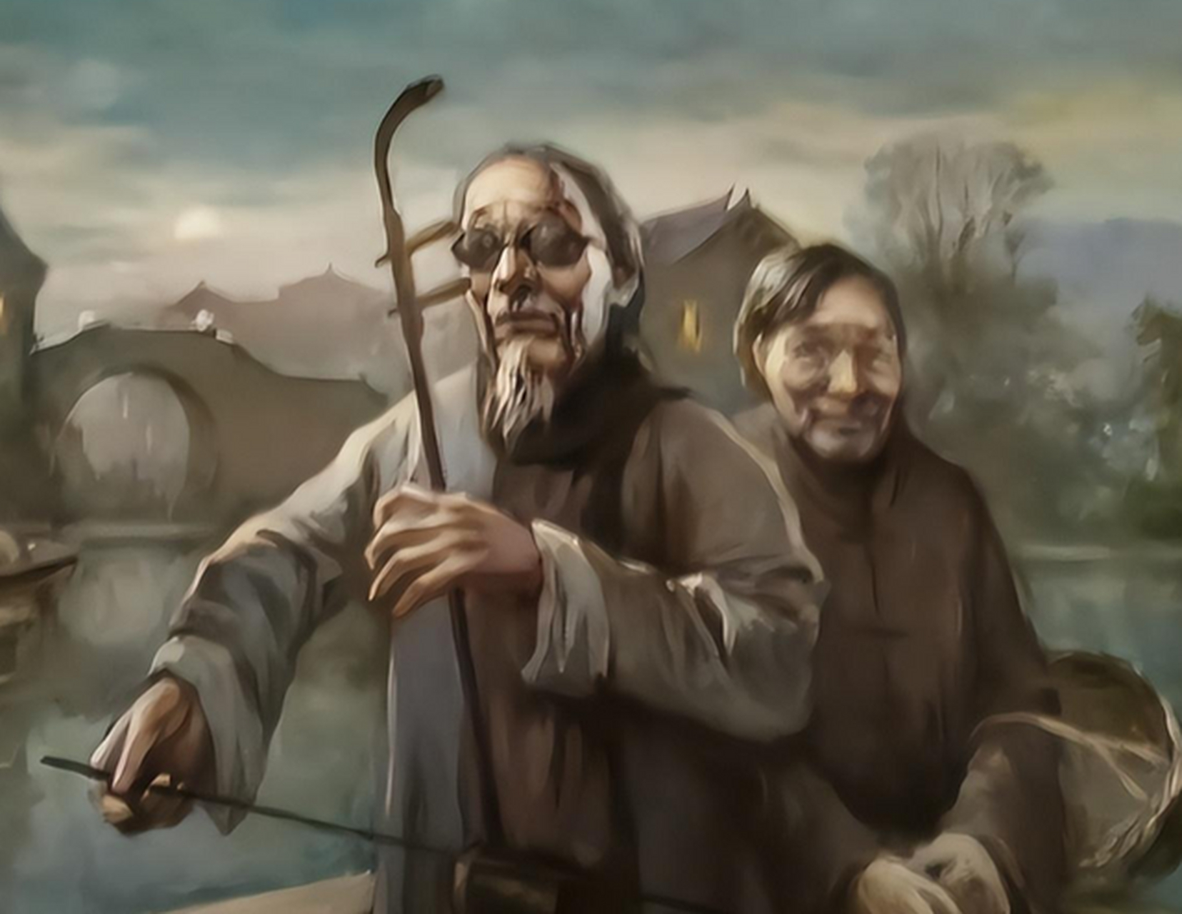 作为道士和寡妇的私生子,瞎子阿炳生前吃喝嫖赌,他突然暴富之后,逛