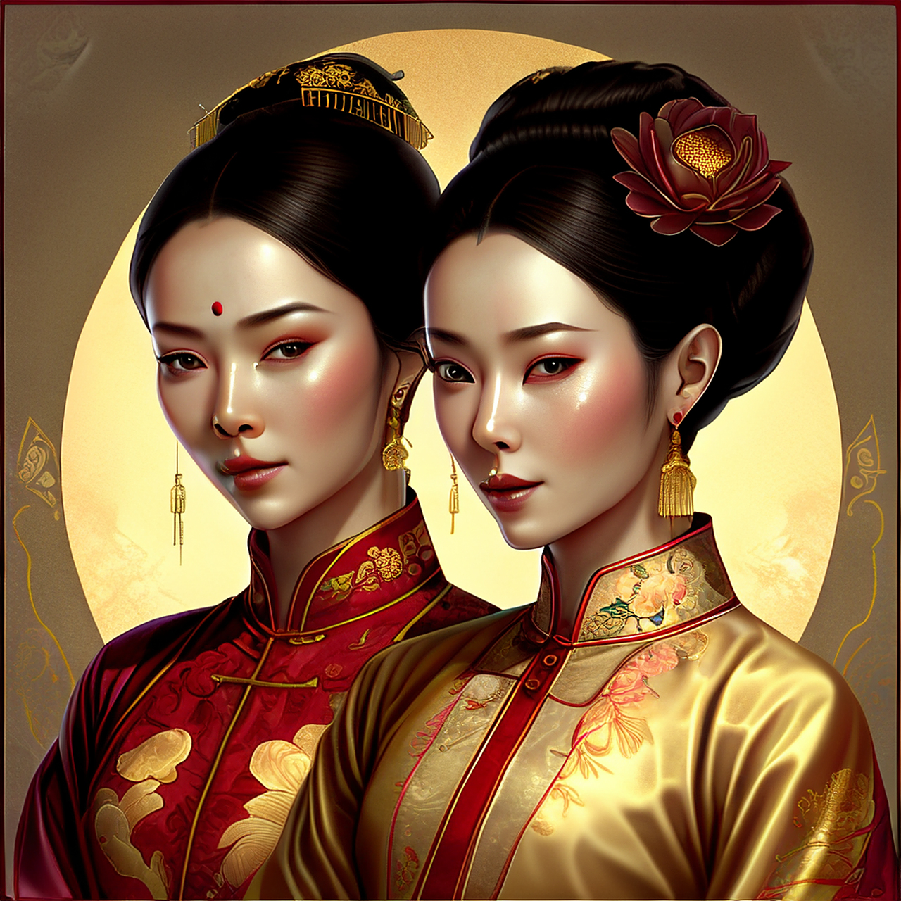 安得双鬟如阿素,红檀声里釂金荷.写实,艺术,闲适#百度ai绘图黑科技