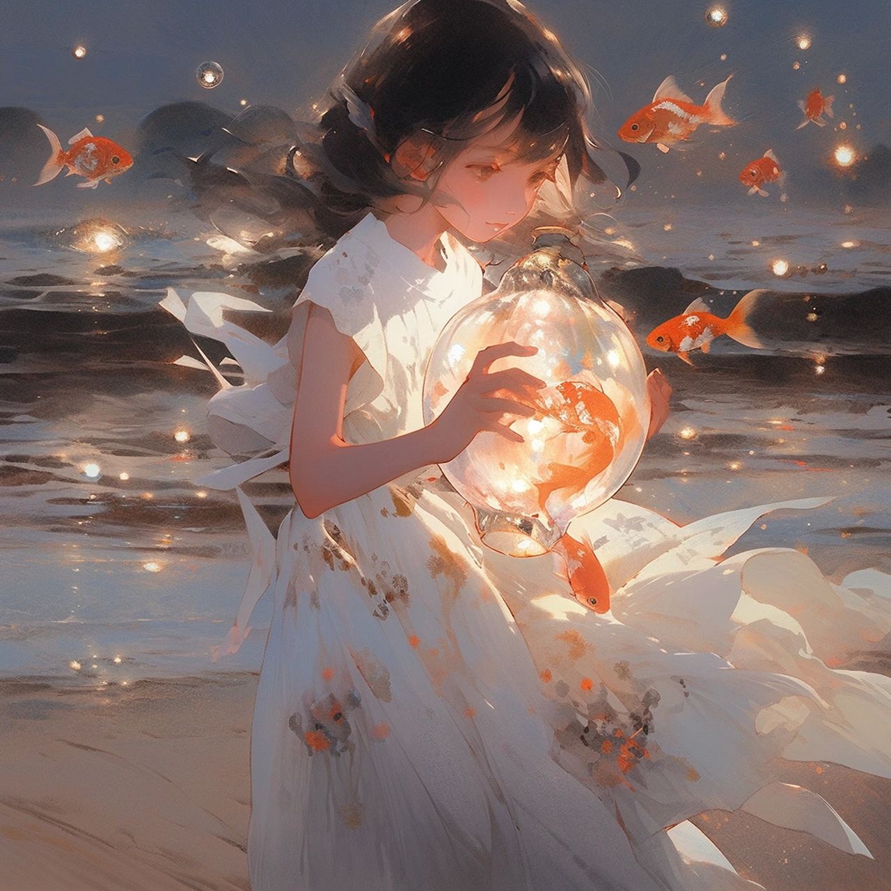 动漫女生壁纸 | 锦鲤少女 | 祈福祝愿