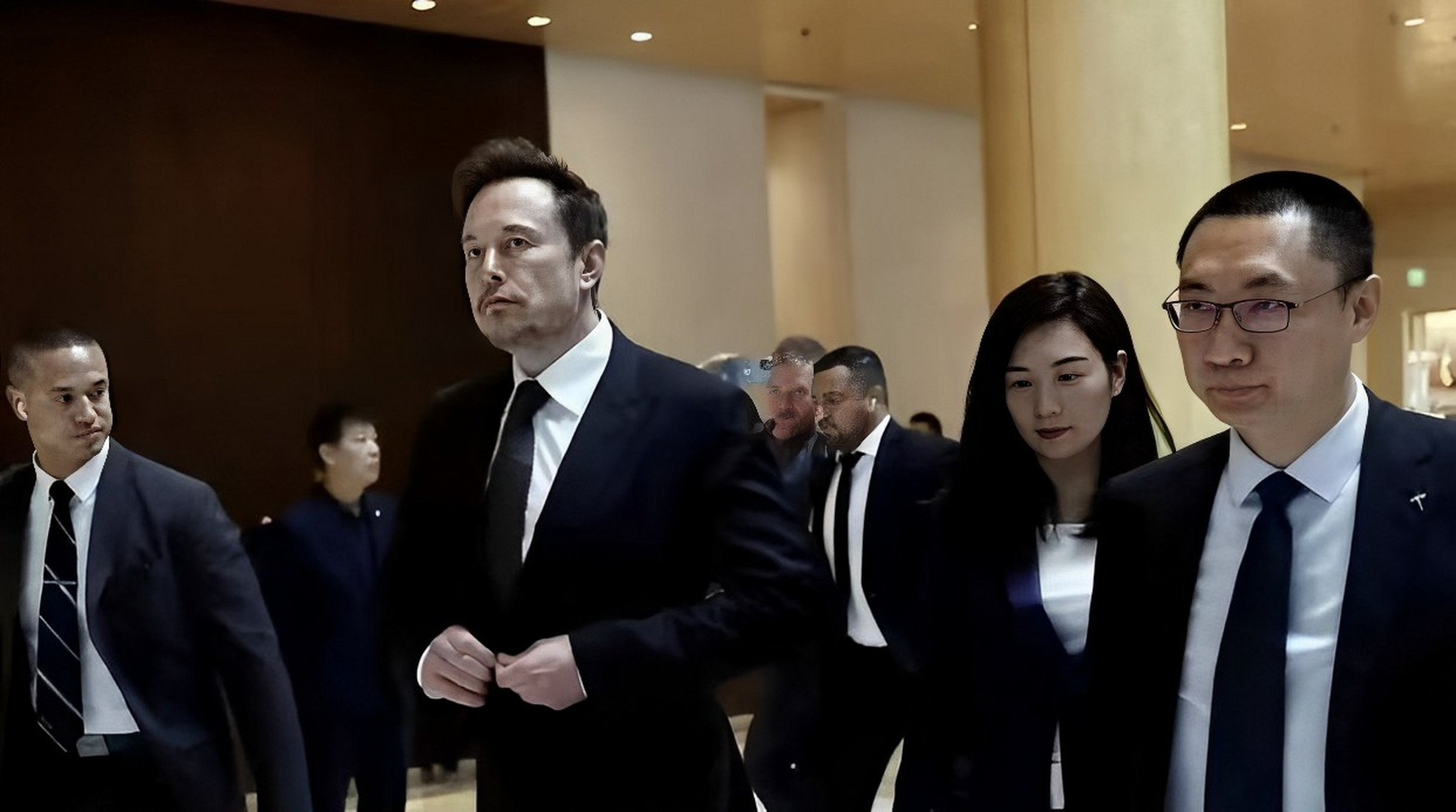 马斯克访华有中国红和五角星,转发!