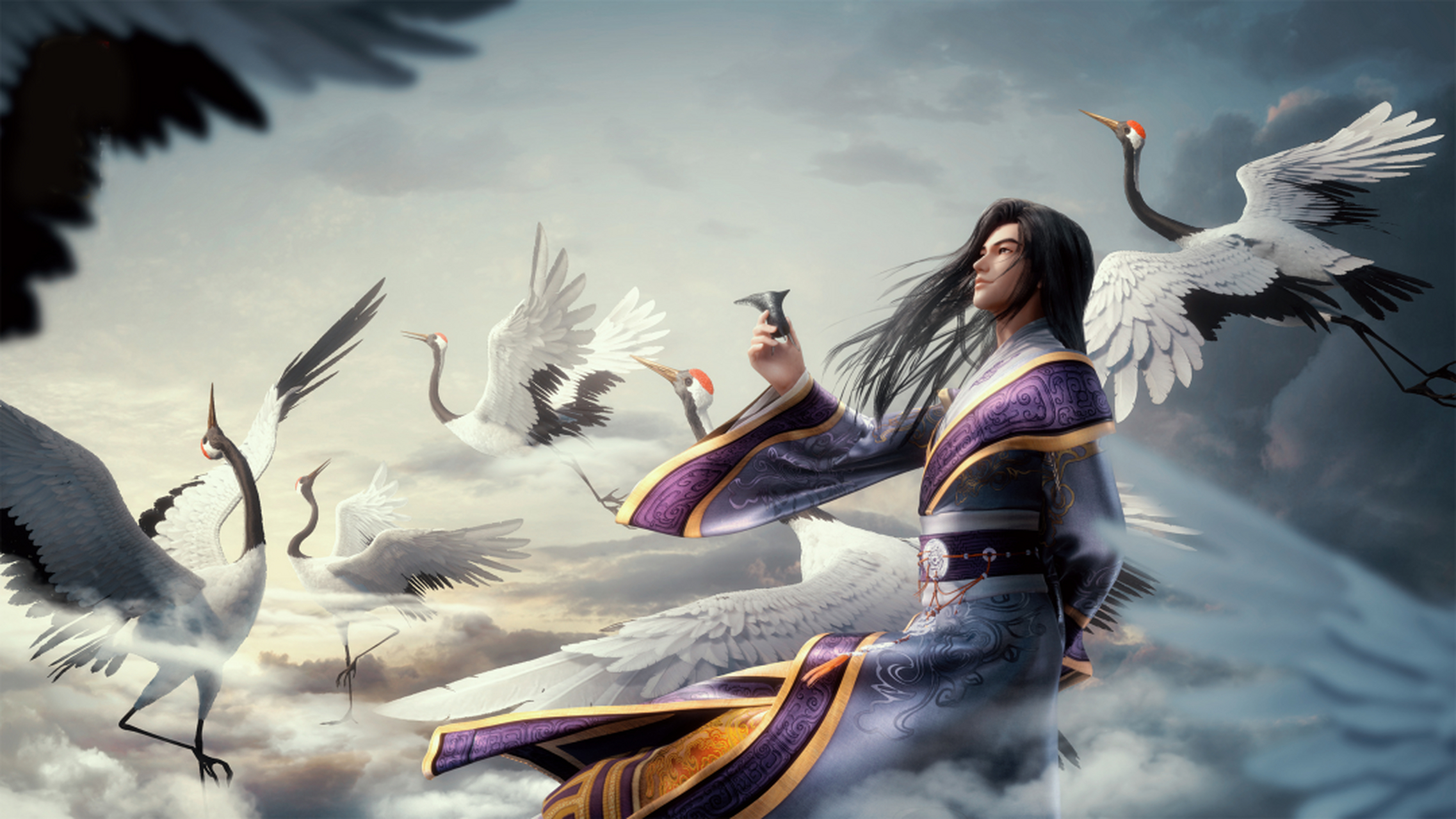 《天行九歌》七周年韩非壁纸:御风凌海寰,千觞赋