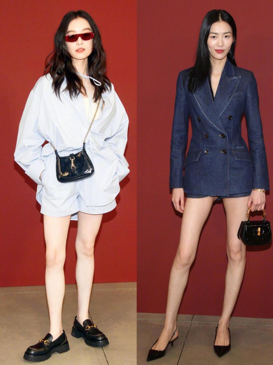 gucci秀场上的腿精有好多 刘雯 倪妮 肯豆,gucci秀场上的腿精有好多!