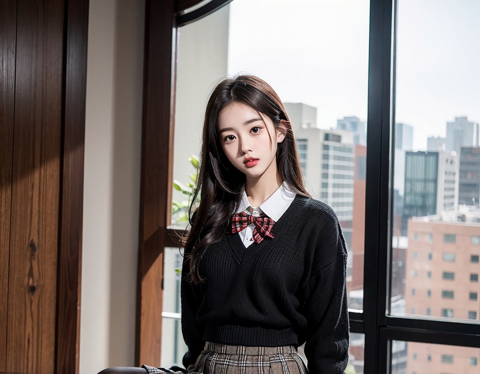 这是清纯甜美的学生妹,她的笑容像春天的阳光,温暖而明媚.#校花