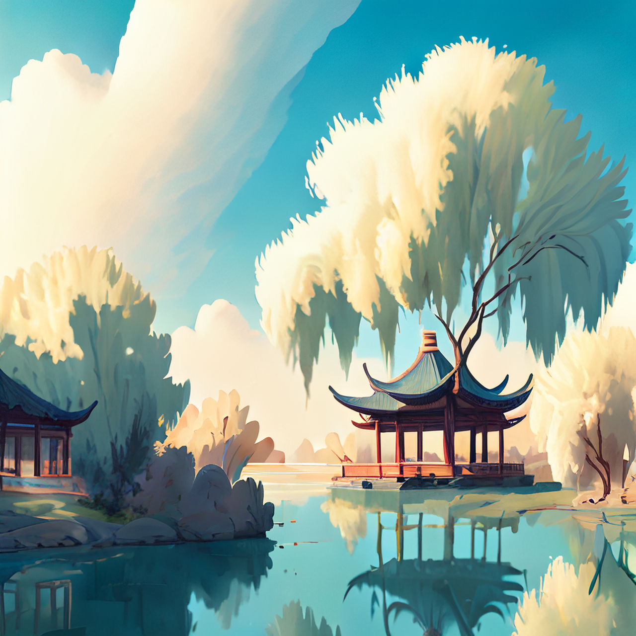 东南风顺帆上桅,一转瞬间行十里.清远,中国风,画风#百度ai绘图黑科技