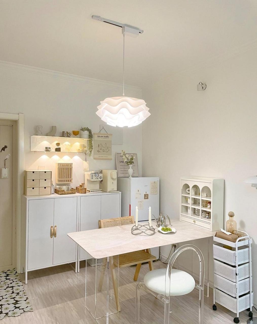 实用又温馨的奶油小户型餐厅布置 [色]餐厅面积 餐厅尺寸:2.