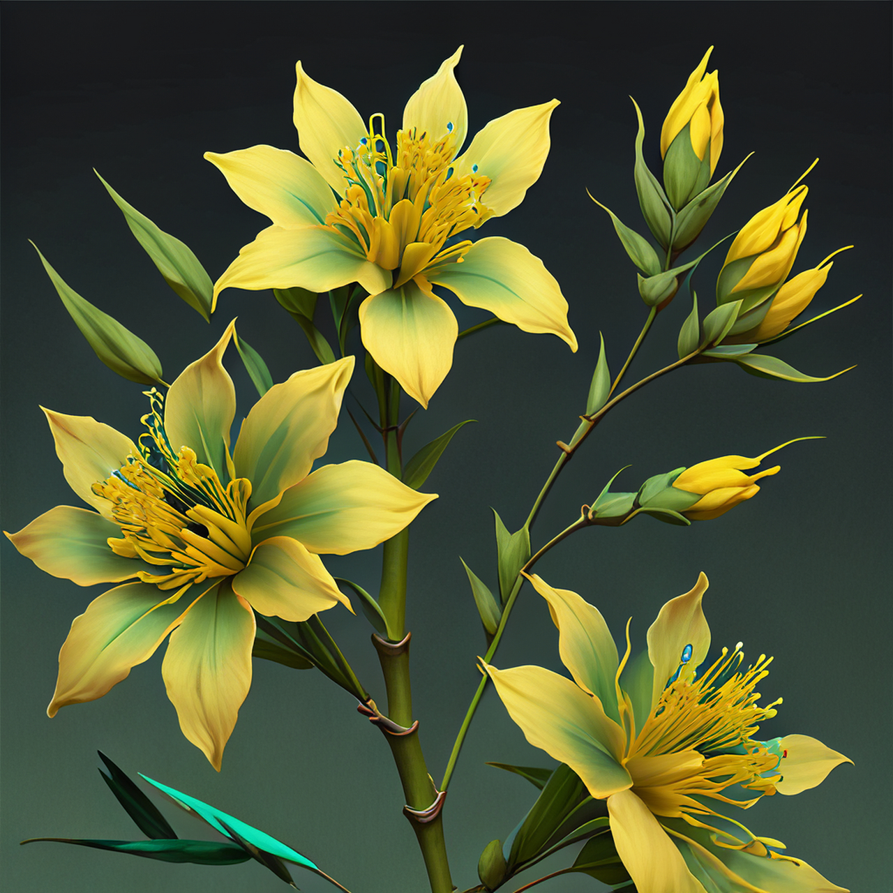 翠竹黄花曲曲香.中间犹有太平腔.恬淡,缥缈,生机#百度ai绘图黑科技