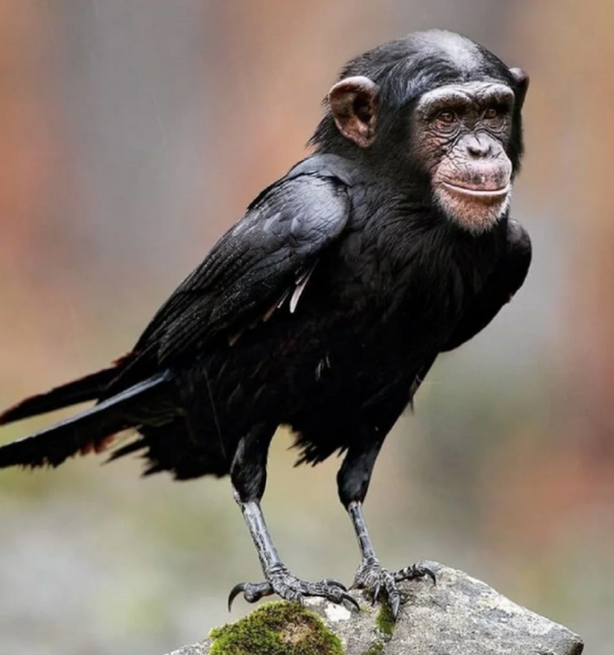 辣眼睛了,这搭配绝了,猴头鸟身